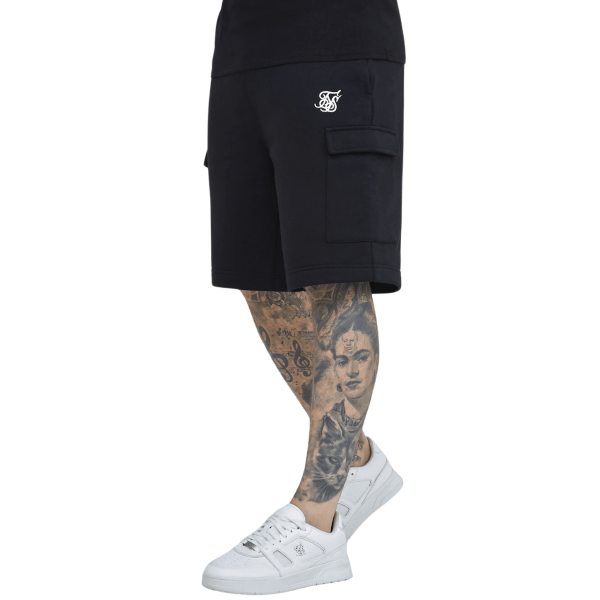 Siksilk Essential Cargo Fleece Short Black SS-24870 size S