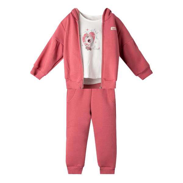Nek Kids Wear Kids Girls Tracksuit Set Pink 133925-49 size 4