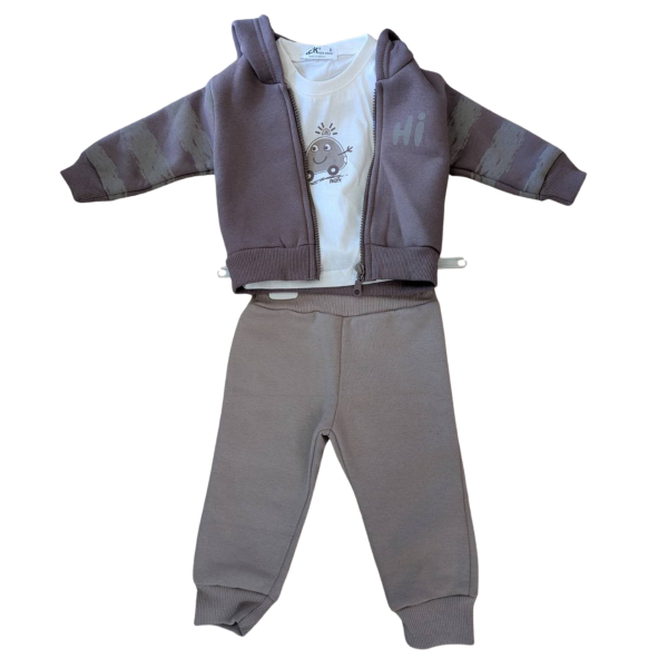 Nek Kids Wear Infant Baby Boys Tracksuit Set Brown 152325-31 size 68 / 6 Months
