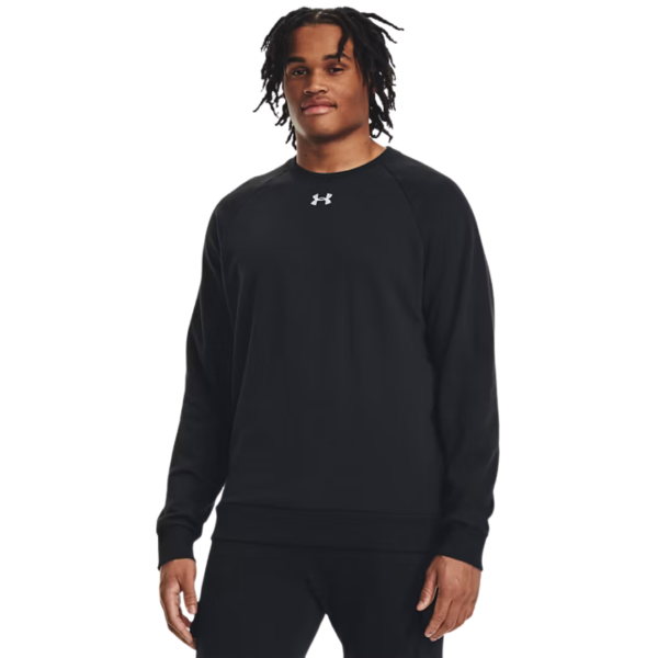 Under Armour Rival Fleece Crew Men Sweatshirt Black 1379755-001 size L