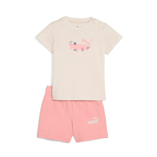 Puma Minicats Sandy Adventures Tee And Short Infants Girls Set Beige 686286-87 size 92 / 2 Years