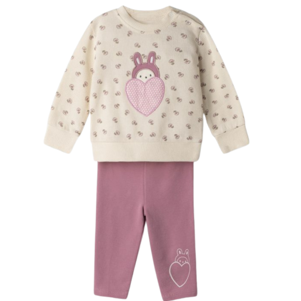 Ebita Girls Fashion Infant Baby Girl Tracksuit Set Beige 243513-BE size 86 / 18 Months