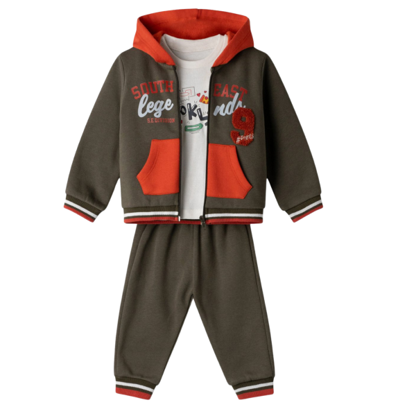Hashtag For Boys Infant Baby Boy Tracksuit Set Khaki 243626-KH size 80 / 12 Months