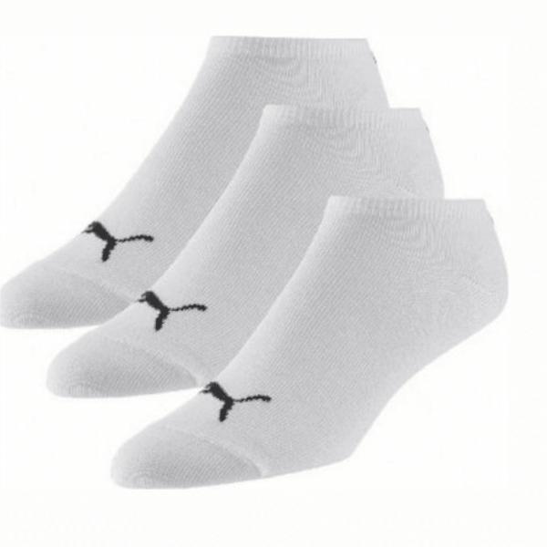 Puma 938628 Kids Plain Sneaker 3 Pairs Socks White 701231273-300 size 23-27