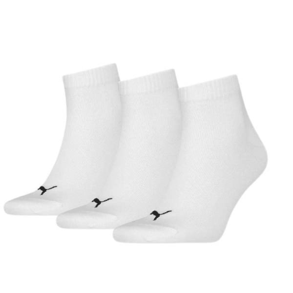 Puma Quarter Plain 3 Pairs Unisex Socks White 701230337-300 size 43-46