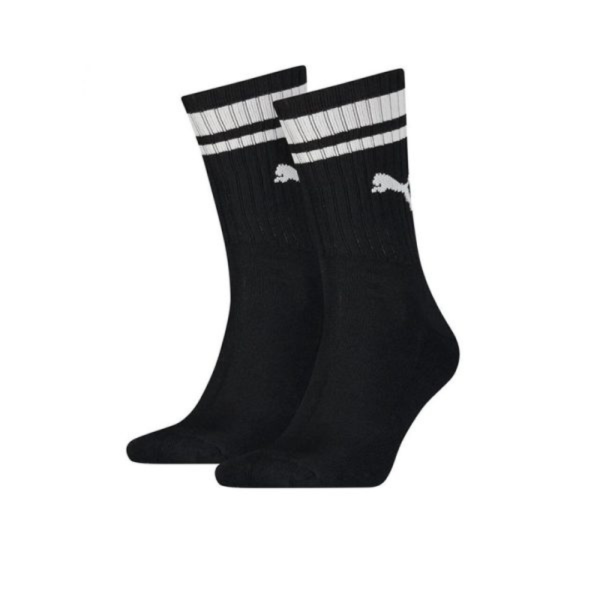Puma 907944 Crew Heritage Strips 2 Pairs Socks Black 100000950-001 size 43-46