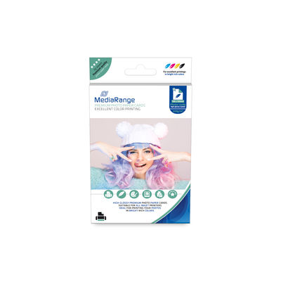 MediaRange 100 x 150mm Photo Paper Cards for inkjet printers, high-glossy, 220g