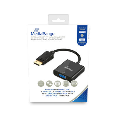 MediaRange SVGA to DisplayPort male to VGA female converter 15cm