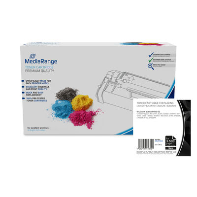 MediaRange Toner cartridge for printers using Lexmark® E260A11E, E260A21E and E260A31E, black