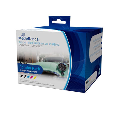 MediaRange Ink cartridge, for printers using Epson T1291-T1294, Pack 5