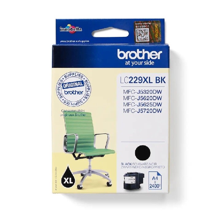 LC229XLBK BROTHER BLACK INK 2400p (48.2ml) MFCJ 5320/5620/5625/5720