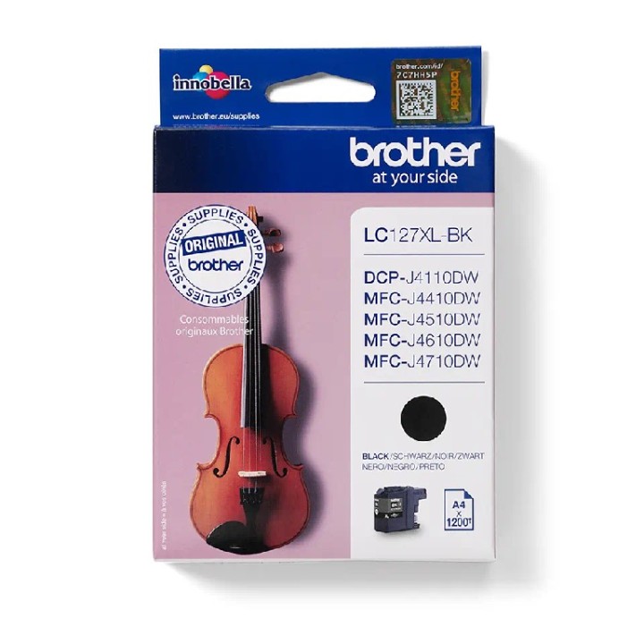 LC127XLBK BROTHER BLACK INK 1200P HIGH YIELD MFCJ4410/4510/4610/4710/DCPJ4110