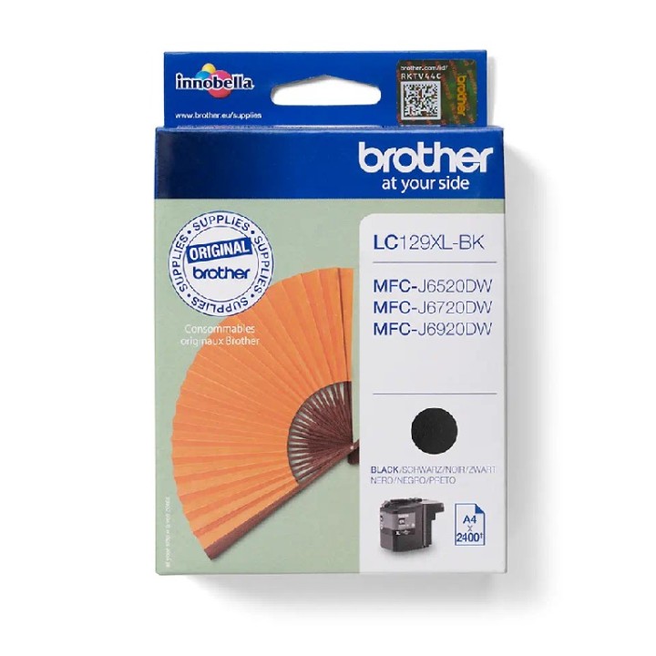 LC129XLBK BROTHER BLACK INK 2400P HIGH YIELD MFCJ-6520/6720/6920