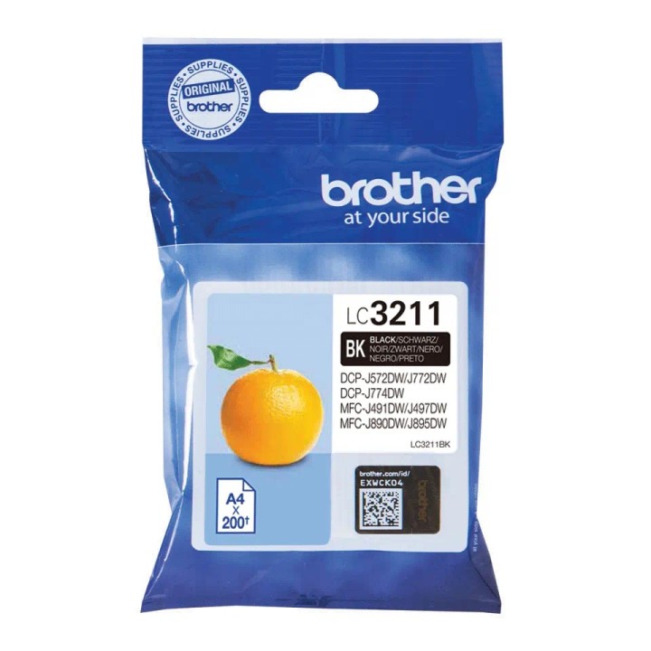LC3211BK BROTHER BLACK INK 200P (MFC-J890-895/DCPJ-774)