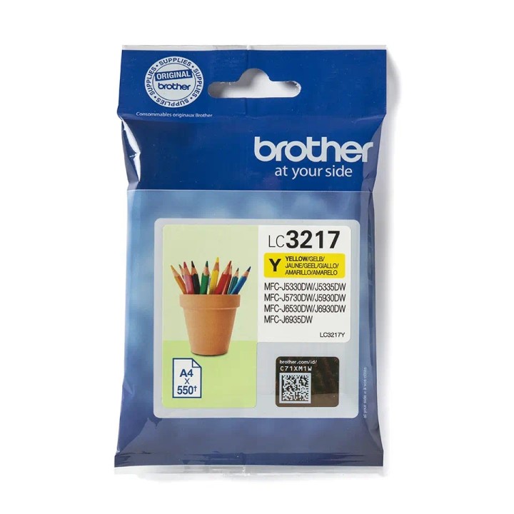 LC3217Y BROTHER YELLOW INK 550P MFC-J5330/5335/5730/5930/6530/6930/6935