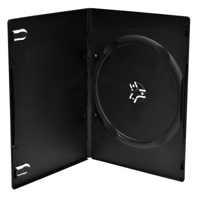 DVD Case for 1 Disc Slim 7mm, Black, Machine Packaging Quality
