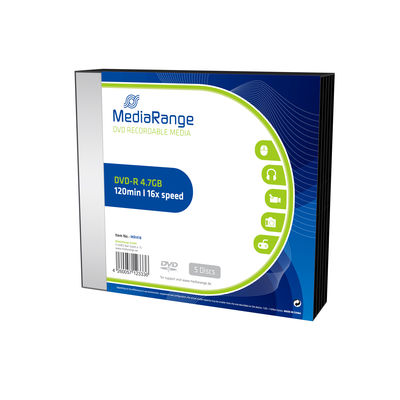 MediaRange DVD-R 4,7GB 16x Slimcase Pack5