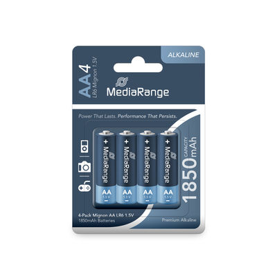 MediaRange Premium Alkaline Battery AA|LR6 1.5V Pack4