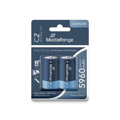 MediaRange Premium Alkaline Battery Baby C|LR14 1.5V Pack2