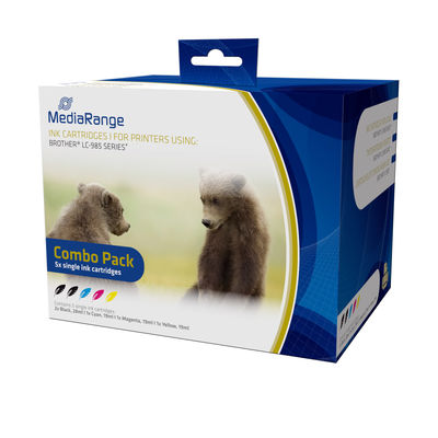 MediaRange Ink cartridges, for printers using Brother LC-39 and LC-985 series, Set 5