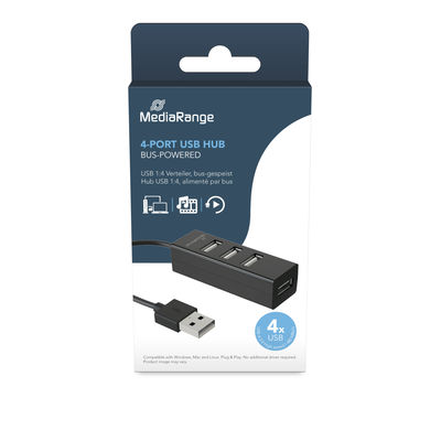 MediaRange USB 2.0 Hub 1:4, bus powered