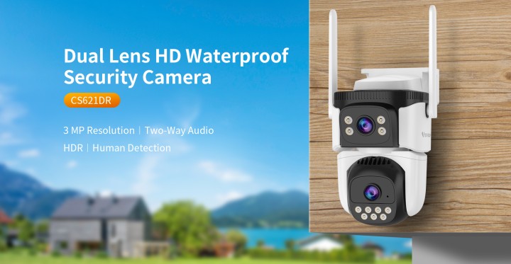 Vstarcam Outdoor Wifi Dual Lens Waterproof 3 MP Camera