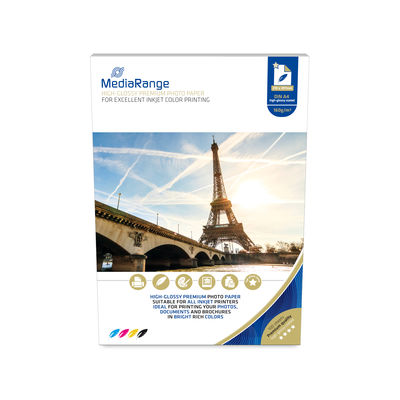 MediaRange 210 x 297mm Photo paper for inkjet printers, high-glossy, 160g
