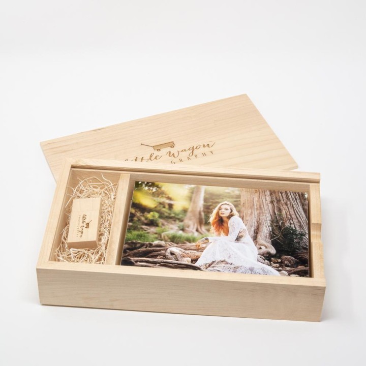 Wooden Box Set USB/ Photo(10X15)Maple