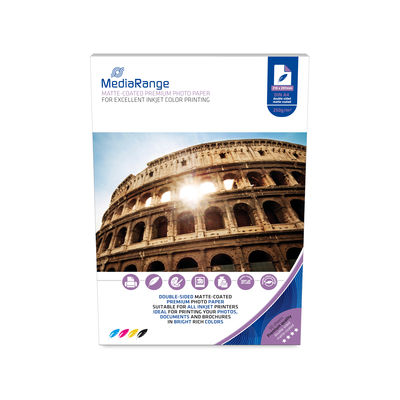 MediaRange 210 x 297mm Photo paper for inkjet printers, matte-coated, 250g