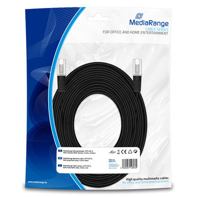 MediaRange Network cable, UTP CAT 6, RJ45 plug to RJ45 plug, 15.0m