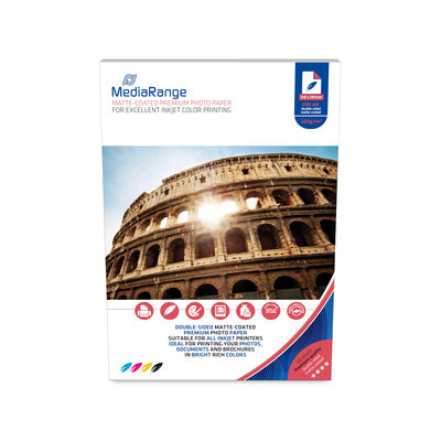 MediaRange 210 x 297mm Photo paper for inkjet printers, matte-coated, 200g