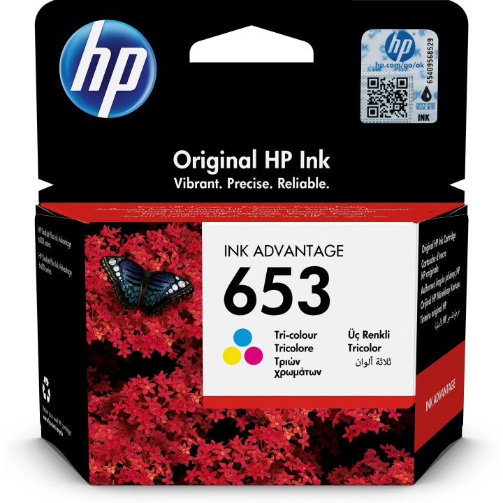 HP Original 653 Tri-Color Ink Cartridge