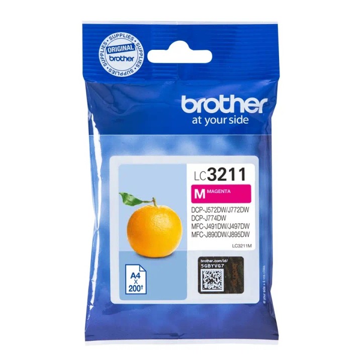 LC3211M BROTHER MAGENTA INK 200P (MFC-J890-895/DCPJ-774)