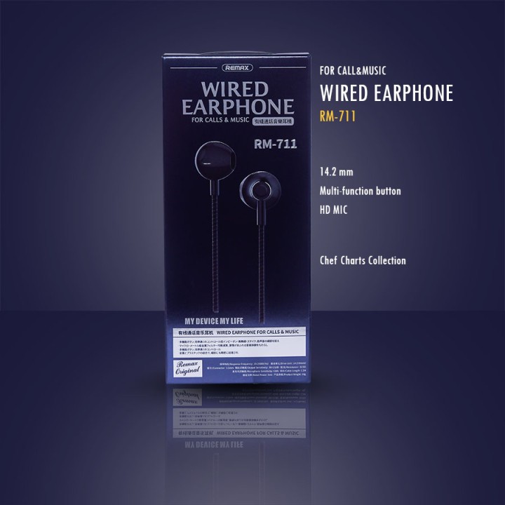 Remax Wired Headset Noise Cancelling Black