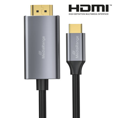 MediaRange USB Type-C® 3.2 Gen. 1x1 to HDMI™ Video Adapter Cable 1,8m