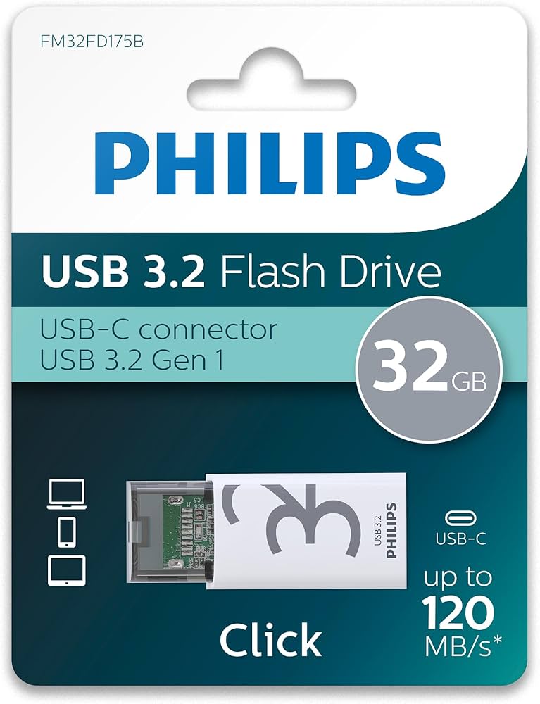 PHILIPS USB-C CLICK 32GB 3.2 GRAY