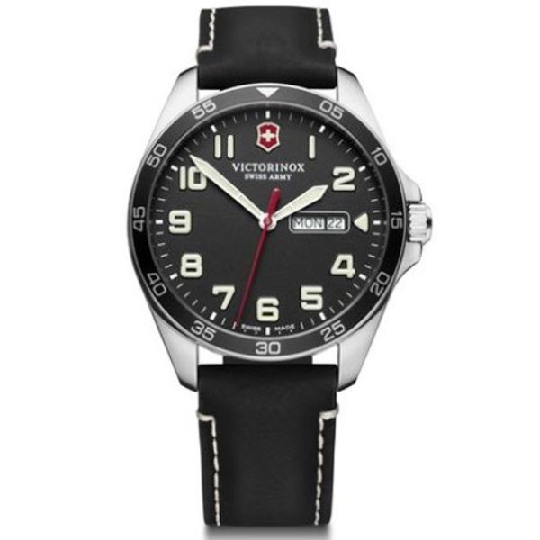 FieldForce, 42, black dial, black leather strap