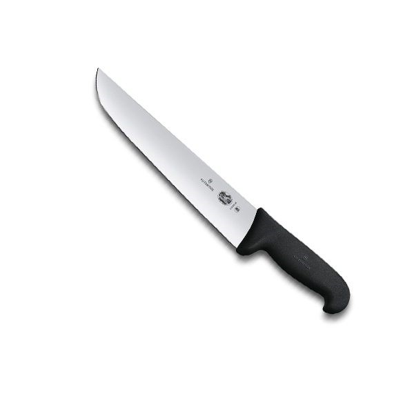 Fibrox, slaughter and butcher knife, 18cm, straight, black