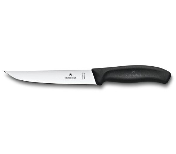 Swiss Classic, kitchen knife, 15cm, straight, black, blister