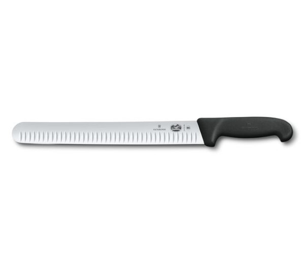 Fibrox, slicing knife, 30cm, fluted, black