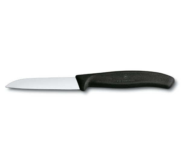 Swiss Classic, paring knife, 8cm, straight, black
