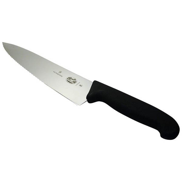 Fibrox, chef's knife, 25cm, wavy, black