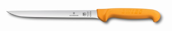 Swibo, filleting knife, 20cm, straight, flex-narrow, orange, sb