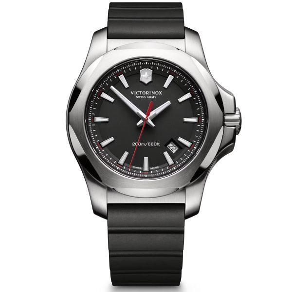 I.N.O.X., black dial, black rubber strap