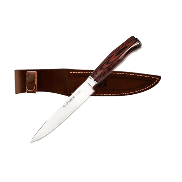 MUELA 160mm blade, red coral pakkawood handle
