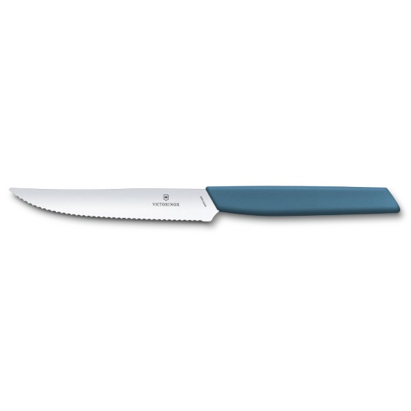 Swiss Modern, Steak und Pizzamesser, 12cm, wavy, cornflower