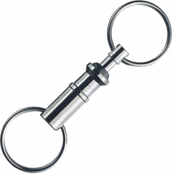 Key-ring coupling metal, silver