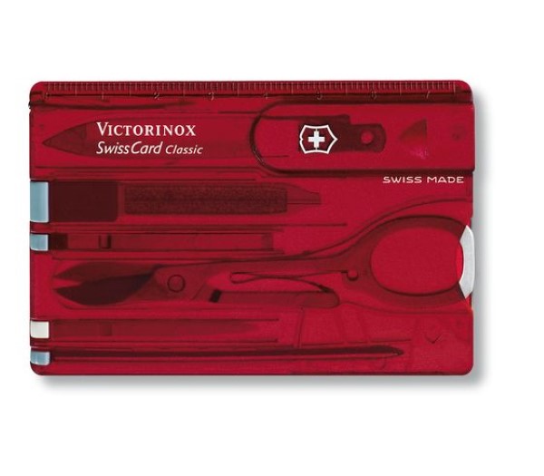 Swiss Card Classic, red transparent