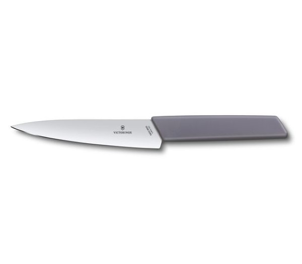 Swiss Modern, kitchen knife, 15cm, straight, lilac, blister