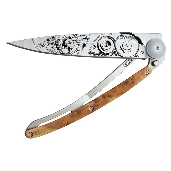 Deejo 37g, Juniper wood / Watch movement